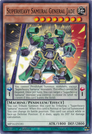 Superheavy Samurai General Jade [MP16-EN181] Common 