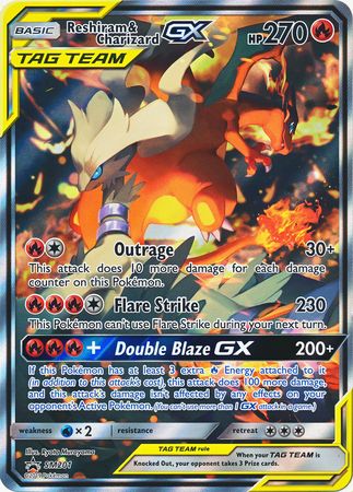 Reshiram &amp; Charizard GX (SM201) (Jumbo Card) [Sun &amp; Moon: Black Star Promos] 