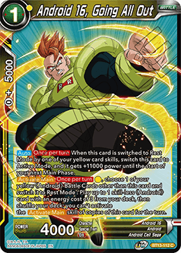 Android 16, Going All Out (Common) (BT13-112) [Supreme Rivalry] 