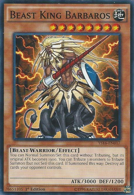 Beast King Barbaros [YS16-EN017] Common 