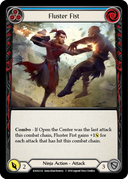 Fluster Fist (Blue) [KSU022-R] (Katsu Hero Deck) 1st Edition Normal 