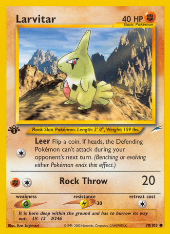 Larvitar (70/105) [Neo Destiny 1st Edition] 