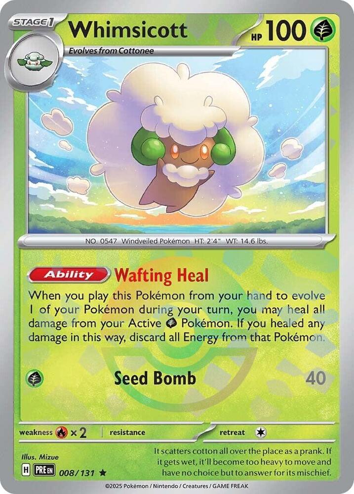 Whimsicott (008/131) (Poke Ball Pattern) [Scarlet &amp; Violet: Prismatic Evolutions] 