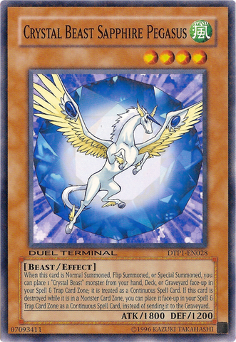 Crystal Beast Sapphire Pegasus [DTP1-EN028] Common 