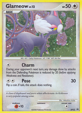 Glameow (DP23) [Diamond &amp; Pearl: Black Star Promos] 