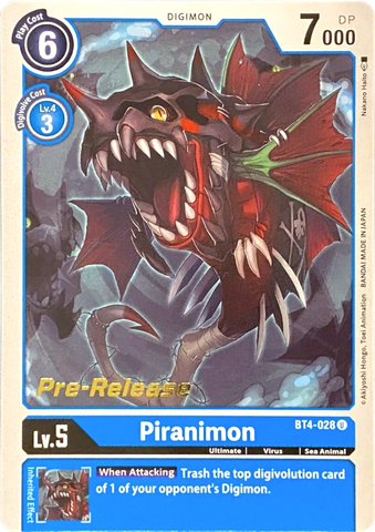 Piranimon [BT4-028] [Great Legend Pre-Release Promos] 