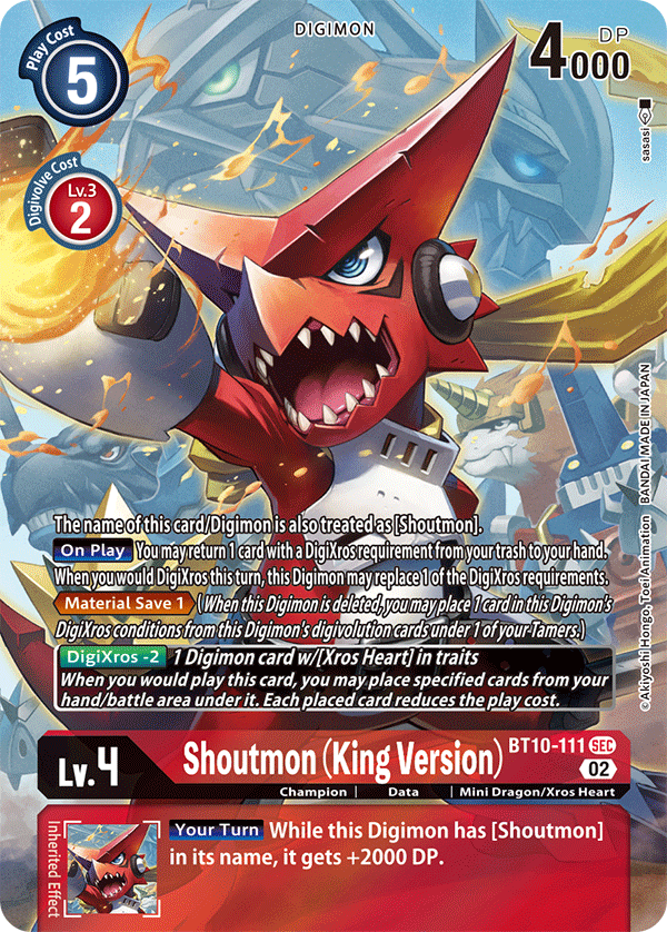 Shoutmon (King Version) [BT10-111] (Alternate Art) [Xros Encounter]