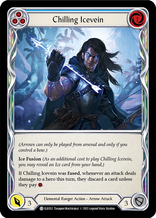 Chilling Icevein (Blue) [ELE052] (Tales of Aria) 1st Edition Rainbow Foil 