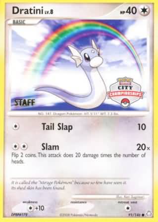 Dratini (91/146) (City Championship Promo Staff) [Diamond &amp; Pearl: Legends Awakened] 