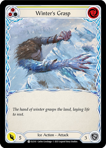Winter's Grasp (Yellow) [ELE161] (Tales of Aria) 1st Edition Rainbow Foil 