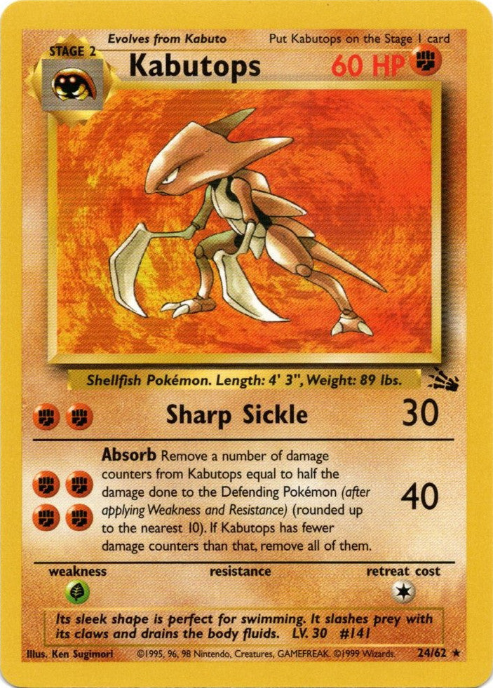 Kabutops (24/62) [Fossil Unlimited] 