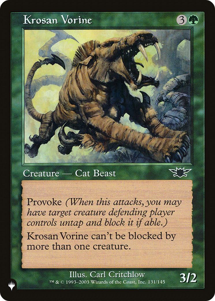 Krosan Vorin [The List Reprints] 