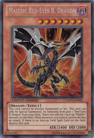 Malefic Red-Eyes B. Dragon [YMP1-EN001] Secret Rare 