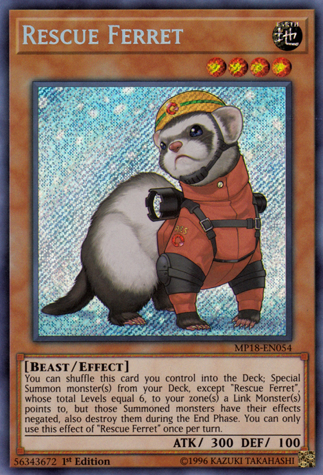 Rescue Ferret [MP18-EN054] Secret Rare 