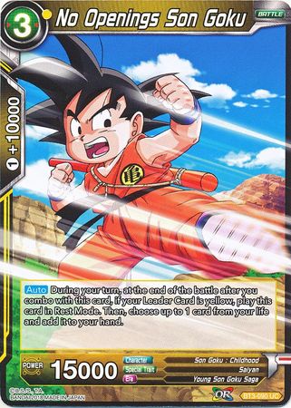 No Openings Son Goku (BT3-090) [Cross Worlds] 