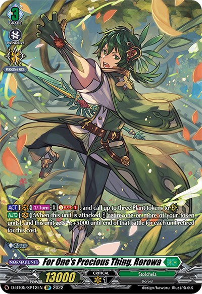 For One's Precious Thing, Rorowa (D-BT05/SP12EN) [Triumphant Return of the Brave Heroes]