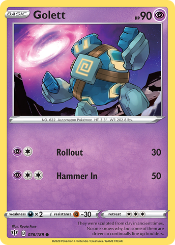 Golett (076/189) [Sword &amp; Shield: Darkness Ablaze] 
