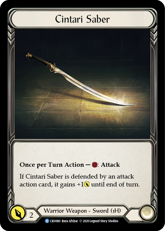 Cintari Saber [CRU080] (Crucible of War) 1st Edition Cold Foil 