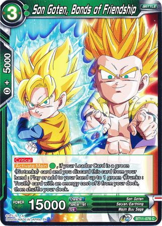 Son Goten, Bonds of Friendship (BT11-078) [Vermilion Bloodline] 