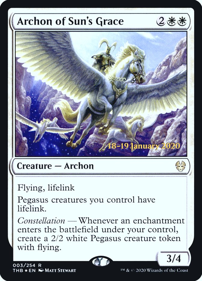 Archon of Sun's Grace [Theros Beyond Death Prerelease Promos] 