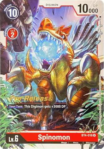 Spinomon [BT4-018] [Great Legend Pre-Release Promos] 