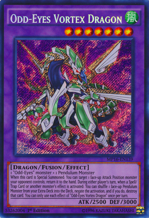 Odd-Eyes Vortex Dragon [MP16-EN139] Secret Rare 