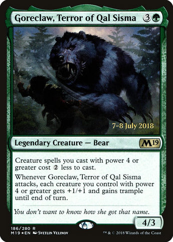 Goreclaw, Terror of Qal Sisma [Core Set 2019 Prerelease Promos] 