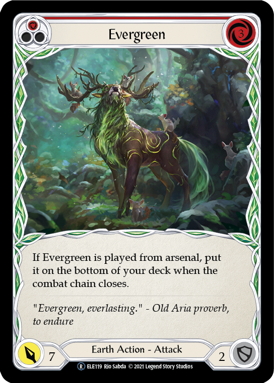 Evergreen (Red) [U-ELE119] (Tales of Aria Unlimited) Unlimited Rainbow Foil 