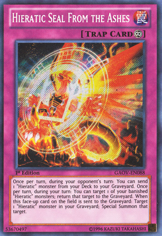 Hieratic Seal From the Ashes [GAOV-EN088] Secret Rare 