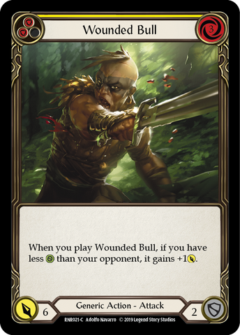 Wounded Bull (Yellow) [RNR021-C] (Rhinar Hero Deck) 1st Edition Normal 