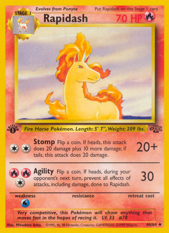 Rapidash (44/64) [Jungle 1st Edition] 