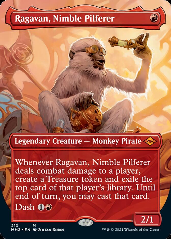 Ragavan, Nimble Pilferer (Borderless Alternate Art) [Modern Horizons 2] 
