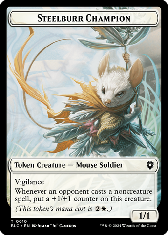 Steelburr Champion // Squid Double-Sided Token [Bloomburrow Commander Tokens] 