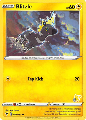 Blitzle (053/185) (Pikachu Stamp #55) [Battle Academy 2022] 