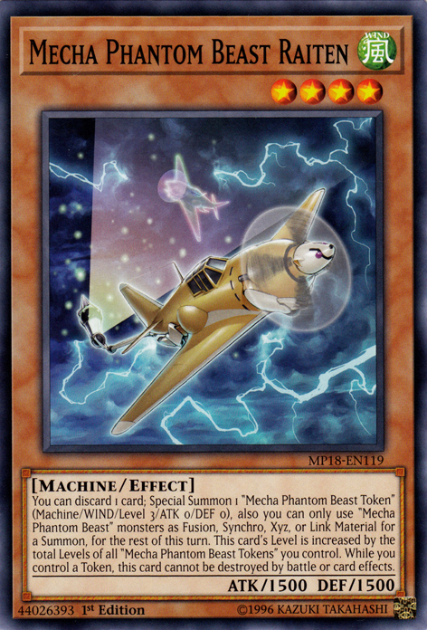 Mecha Phantom Beast Raiten [MP18-EN119] Common 