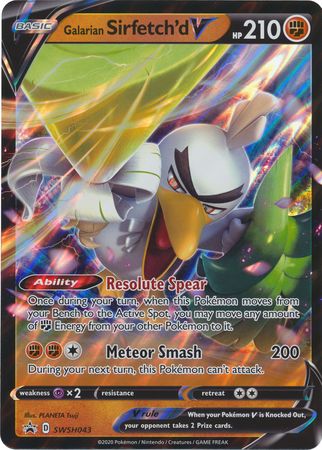 Galarian Sirfetch'd V (SWSH043) (Jumbo Card) [Sword &amp; Shield: Black Star Promos] 