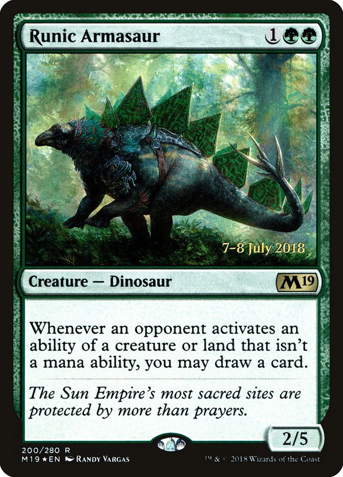 Runic Armasaur [Core Set 2019 Prerelease Promos] 