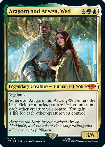 Aragorn and Arwen, Wed [The Lord of the Rings: Tales of Middle-Earth Prerelease Promos] 