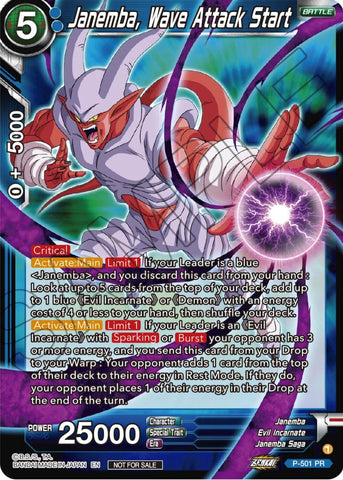 Janemba, Wave Attack Start (Zenkai Series Tournament Pack Vol.4) (P-501) [Tournament Promotion Cards] 