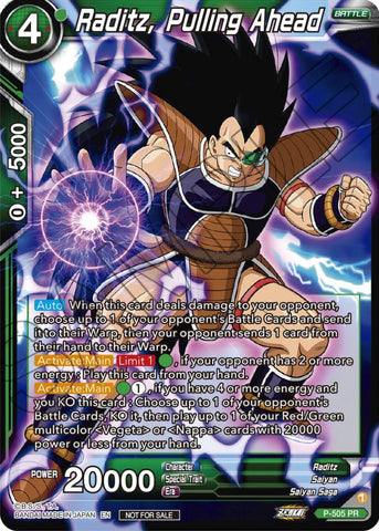 Raditz, Pulling Ahead (Zenkai Series Tournament Pack Vol.4) (P-505) [Tournament Promotion Cards] 