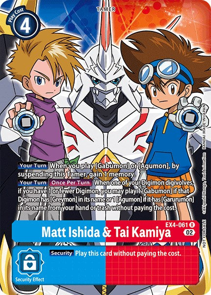 Matt Ishida & Tai Kamiya [EX4-061] (Alternate Art) [Alternative Being Booster]