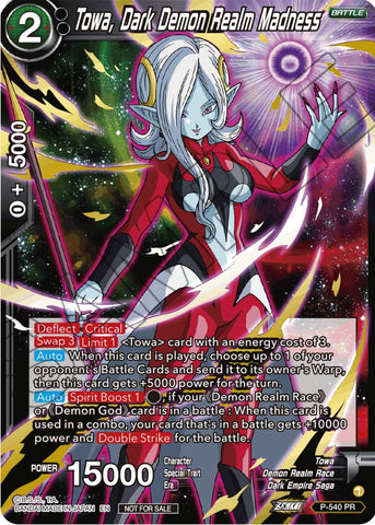 Towa, Dark Demon Realm Madness (Championship Selection Pack 2023 Vol.2) (Gold-Stamped Silver Foil) (P-540) [Tournament Promotion Cards] 