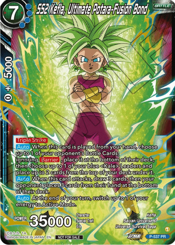 SS2 Kefla, Ultimate Potara-Fusion Bond (Championship Selection Pack 2023 Vol.2) (Gold-Stamped Silver Foil) (P-537) [Tournament Promotion Cards] 