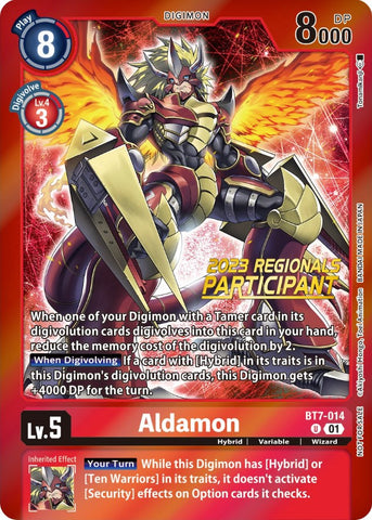 Aldamon [BT7-014] (2023 Regionals Participant) [Next Adventure Promos] 