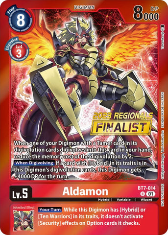 Aldamon [BT7-014] (2023 Regionals Finalist) [Next Adventure Promos] 