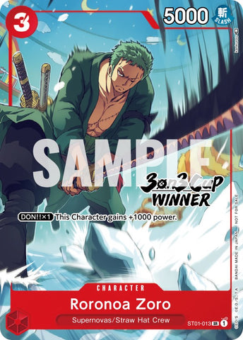 Roronoa Zoro (3-on-3 Cup) [Winner] [One Piece Promotion Cards] 