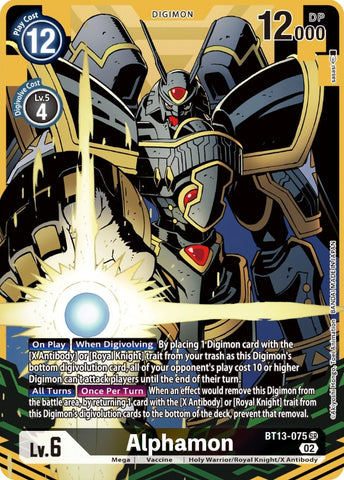 Alphamon [BT13-075] (Alternate Art) [Versus Royal Knights Booster] 