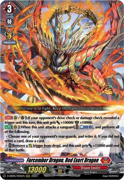 Forcember Dragon, Red Exert Dragon (D-SS05/005EN) [D-SS05: Festival Booster 2023] 