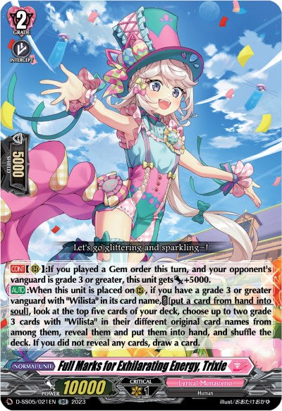 Full Marks for Exhilarating Energy, Trixie (D-SS05/021EN) [D-SS05: Festival Booster 2023] 