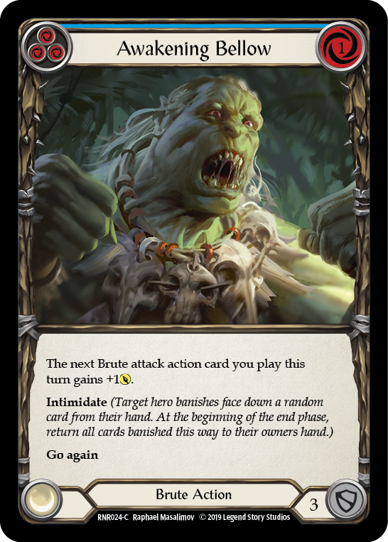 Awakening Bellow (Blue) [RNR024-C] (Rhinar Hero Deck) 1st Edition Normal 